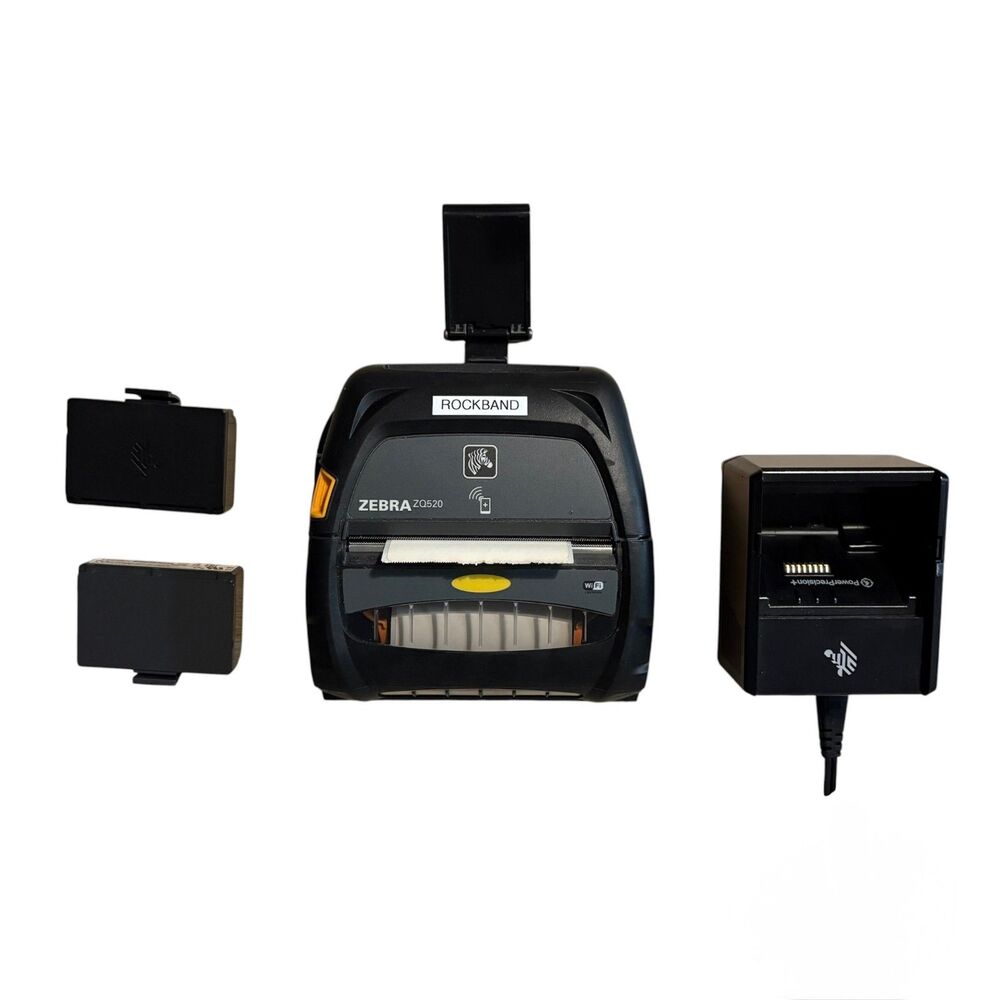 Zebra ZQ520 Mobile Label Printer Bluetooth WiFi + Charger + Extra Battery